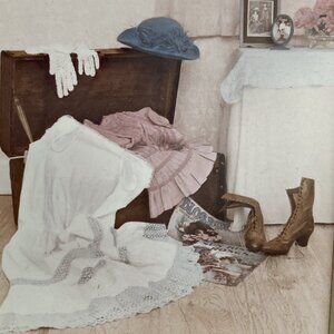 VTG Signed Print Marylyn Low Numbered 35/500 Aunt Matilda's Trunk Cottagecore